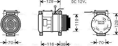 Ava Quality Cooling IVAK074 - Компресор, кондиціонер avtolavka.club