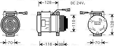 Ava Quality Cooling IVAK072 - Компресор, кондиціонер avtolavka.club