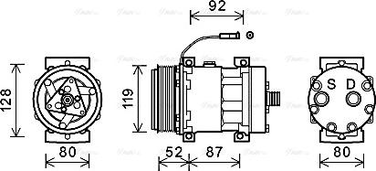 Ava Quality Cooling IVAK128 - Компресор, кондиціонер avtolavka.club