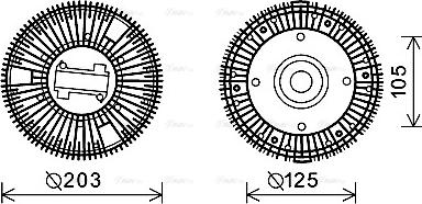 Ava Quality Cooling IVC117 - Зчеплення, вентилятор радіатора avtolavka.club