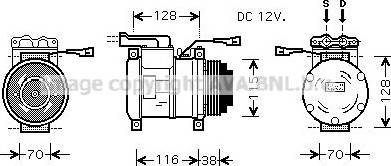 Ava Quality Cooling IVK074 - Компресор, кондиціонер avtolavka.club