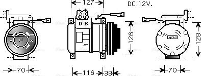 Ava Quality Cooling IV K075 - Компресор, кондиціонер avtolavka.club