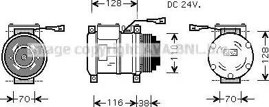 Ava Quality Cooling IV K072 - Компресор, кондиціонер avtolavka.club