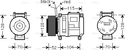 Ava Quality Cooling JDAK002 - Компресор, кондиціонер avtolavka.club