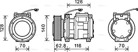 Ava Quality Cooling JDK014 - Компресор, кондиціонер avtolavka.club