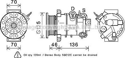 Ava Quality Cooling JEK067 - Компресор, кондиціонер avtolavka.club