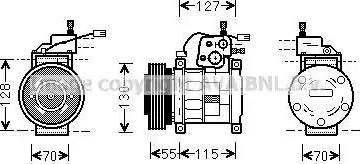 Ava Quality Cooling JE K032 - Компресор, кондиціонер avtolavka.club