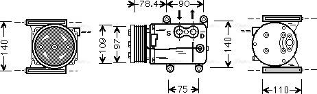 Ava Quality Cooling JRAK025 - Компресор, кондиціонер avtolavka.club