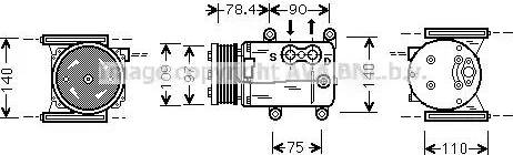 Ava Quality Cooling JR K025 - Компресор, кондиціонер avtolavka.club