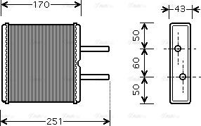 Ava Quality Cooling KA6046 - Теплообмінник, опалення салону avtolavka.club