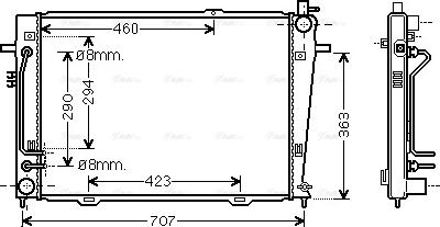 Ava Quality Cooling KAA2132 - Радіатор, охолодження двигуна avtolavka.club