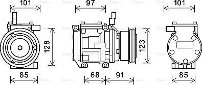 Ava Quality Cooling KAAK208 - Компресор, кондиціонер avtolavka.club