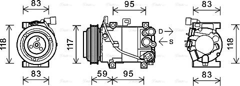 Ava Quality Cooling KAK193 - Компресор, кондиціонер avtolavka.club