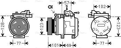 Ava Quality Cooling KAK146 - Компресор, кондиціонер avtolavka.club