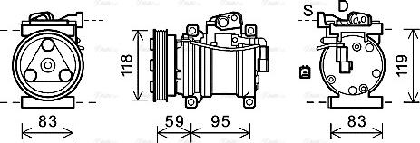 Ava Quality Cooling KAK200 - Компресор, кондиціонер avtolavka.club