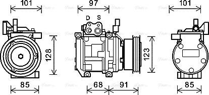 Ava Quality Cooling KAK208 - Компресор, кондиціонер avtolavka.club