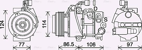 Ava Quality Cooling KAK285 - Компресор, кондиціонер avtolavka.club