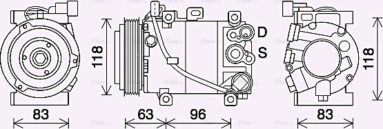 Ava Quality Cooling KAK282 - Компресор, кондиціонер avtolavka.club