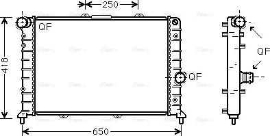 Ava Quality Cooling LC 2079 - Радіатор, охолодження двигуна avtolavka.club