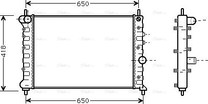 Ava Quality Cooling LCA2078 - Радіатор, охолодження двигуна avtolavka.club