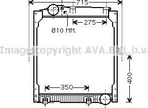 Ava Quality Cooling ME 2197 - Радіатор, охолодження двигуна avtolavka.club