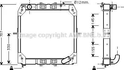 Ava Quality Cooling ME 2165 - Радіатор, охолодження двигуна avtolavka.club