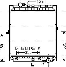 Ava Quality Cooling ME 2182 - Радіатор, охолодження двигуна avtolavka.club