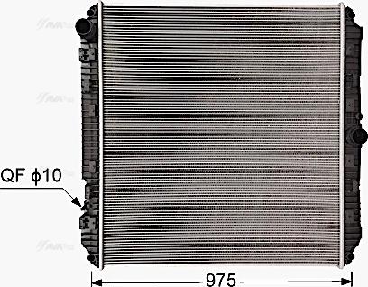 Ava Quality Cooling ME2339N - Радіатор, охолодження двигуна avtolavka.club