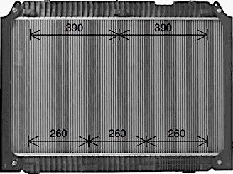 Ava Quality Cooling ME2334 - Радіатор, охолодження двигуна avtolavka.club