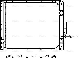 Ava Quality Cooling ME2254 - Радіатор, охолодження двигуна avtolavka.club