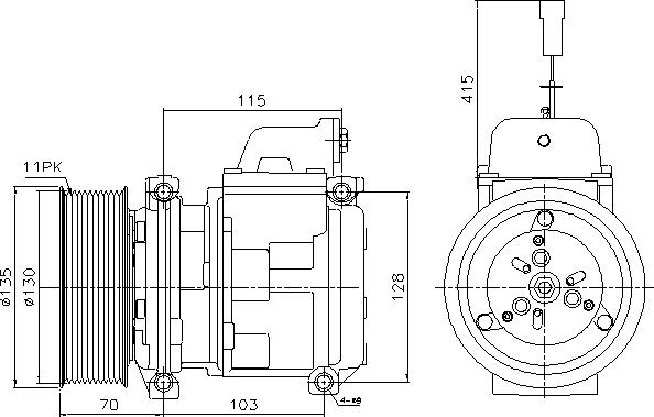 Ava Quality Cooling MEAK356 - Компресор, кондиціонер avtolavka.club