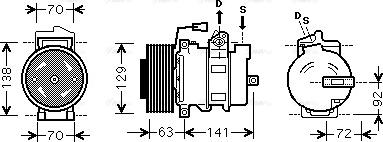 Ava Quality Cooling MEAK239 - Компресор, кондиціонер avtolavka.club