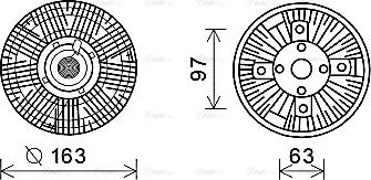 Ava Quality Cooling MEC257 - Зчеплення, вентилятор радіатора avtolavka.club