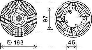 Ava Quality Cooling MEC262 - Зчеплення, вентилятор радіатора avtolavka.club