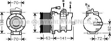 Ava Quality Cooling MEK249 - Компресор, кондиціонер avtolavka.club