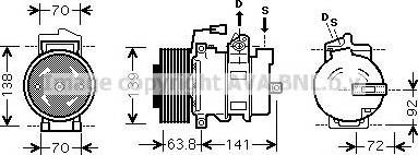 Ava Quality Cooling MEK239 - Компресор, кондиціонер avtolavka.club