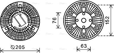 Ava Quality Cooling MNC067 - Зчеплення, вентилятор радіатора avtolavka.club