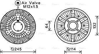 Ava Quality Cooling MNC085 - Зчеплення, вентилятор радіатора avtolavka.club