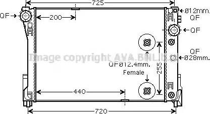 Ava Quality Cooling MS 2546 - Радіатор, охолодження двигуна avtolavka.club