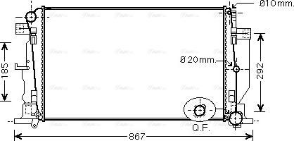 Ava Quality Cooling MS 2444 - Радіатор, охолодження двигуна avtolavka.club