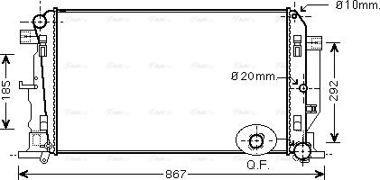 Ava Quality Cooling MS 2446 - Радіатор, охолодження двигуна avtolavka.club