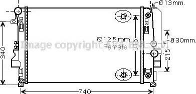 Ava Quality Cooling MS 2460 - Радіатор, охолодження двигуна avtolavka.club