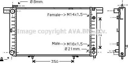 Ava Quality Cooling MS 2120 - Радіатор, охолодження двигуна avtolavka.club