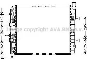 Ava Quality Cooling MS 2319 - Радіатор, охолодження двигуна avtolavka.club