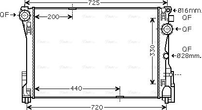 Ava Quality Cooling MSA2575 - Радіатор, охолодження двигуна avtolavka.club