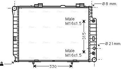 Ava Quality Cooling MSA2189 - Радіатор, охолодження двигуна avtolavka.club