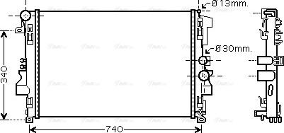 Ava Quality Cooling MSA2356 - Радіатор, охолодження двигуна avtolavka.club