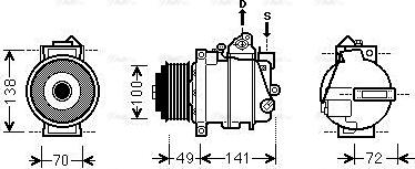 Ava Quality Cooling MSAK560 - Компресор, кондиціонер avtolavka.club