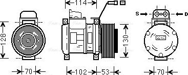 Ava Quality Cooling MSAK583 - Компресор, кондиціонер avtolavka.club