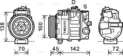 Ava Quality Cooling MSAK613 - Компресор, кондиціонер avtolavka.club